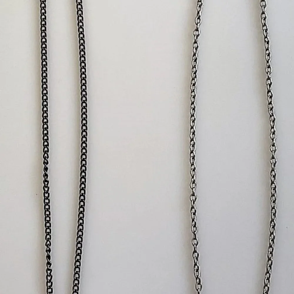 VTG Eyeglass Metal Chains Glasses Straps Black Silver